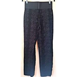 NYGARD SLIMS Womens Flocked Snakeskin Print Straight Leg Stretch Pant Sz Medium